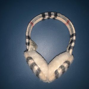 Authentic Burberry Nova Check Plaid Earmuffs